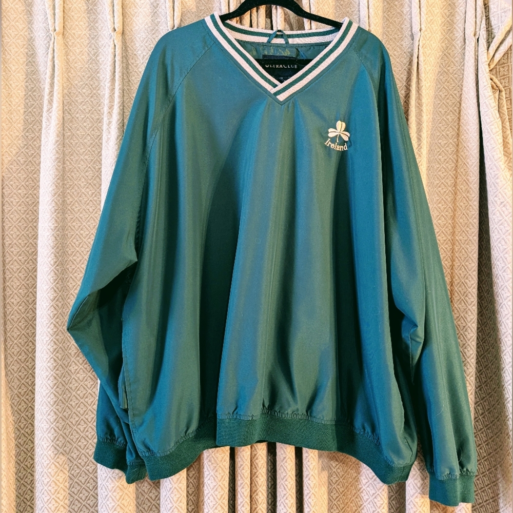 Vintage Men's Size 3X Ultra Club Windbreaker Pullover With Ireland Logo